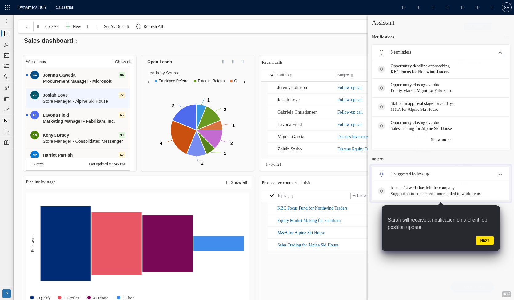 Create Personal Dashboard Dynamics 365