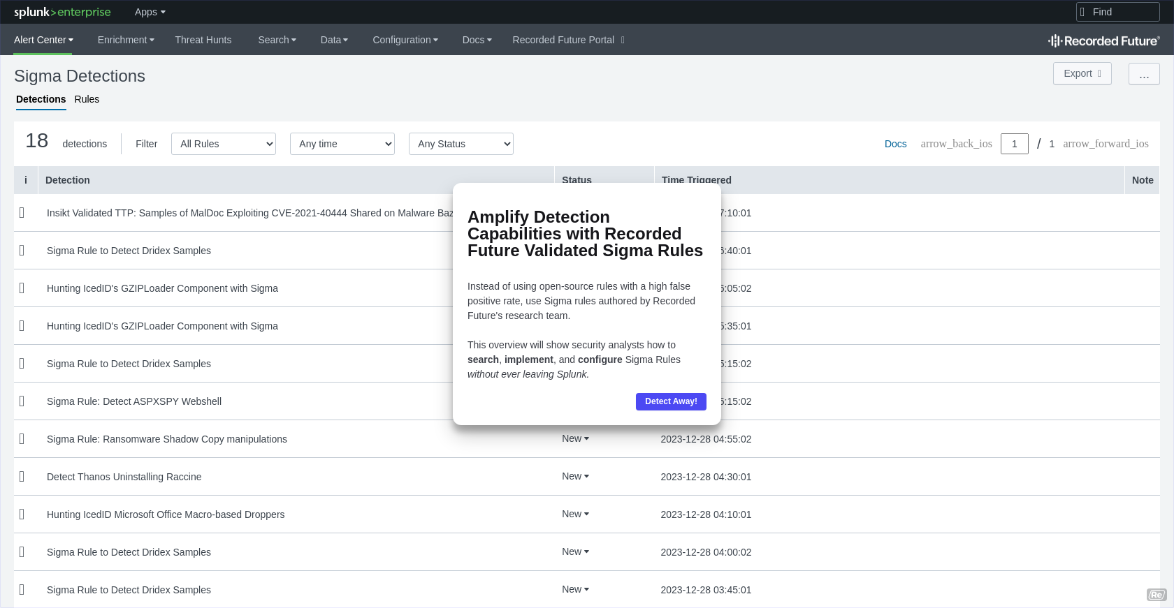 Sigma Detections Splunk 9.1.1